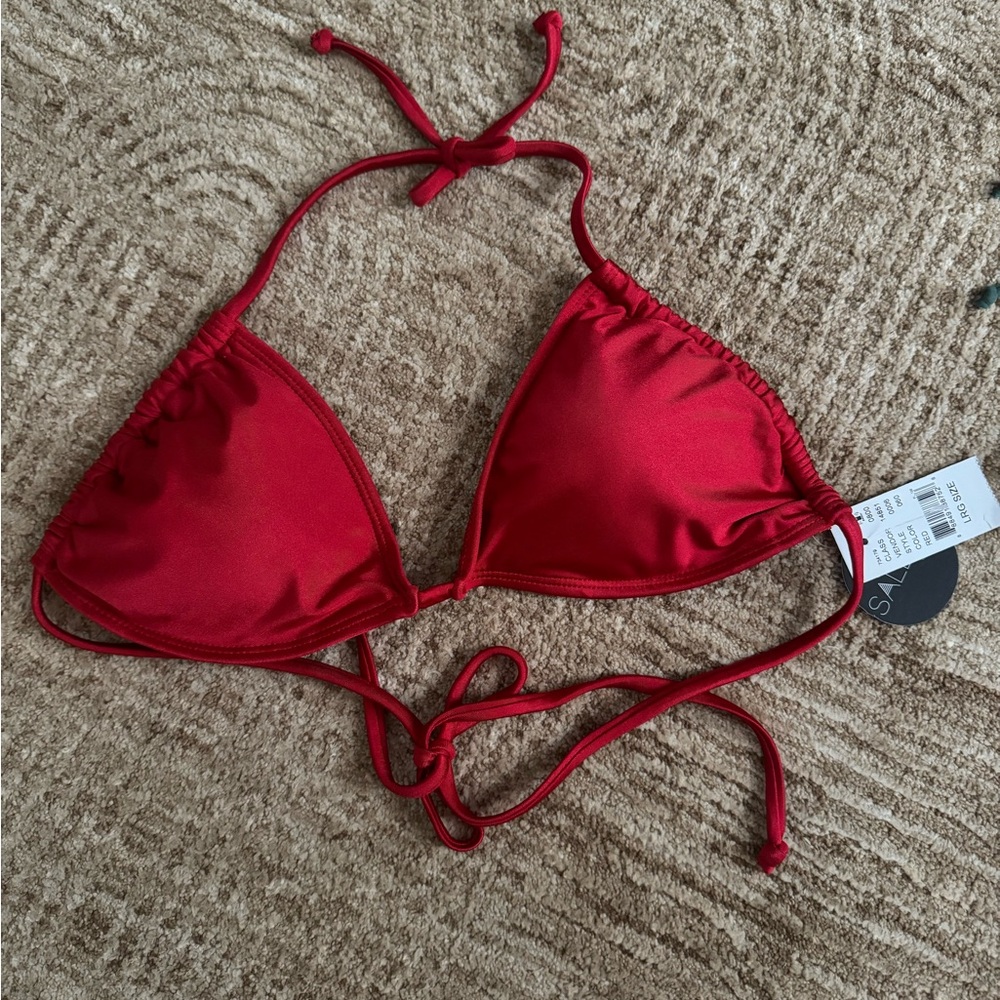 PACSUN RED BIKINI TOP NWT